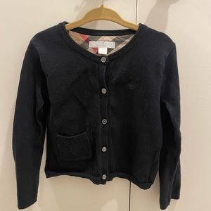 Burberry kids black cardigan sweater girls 3y authentic